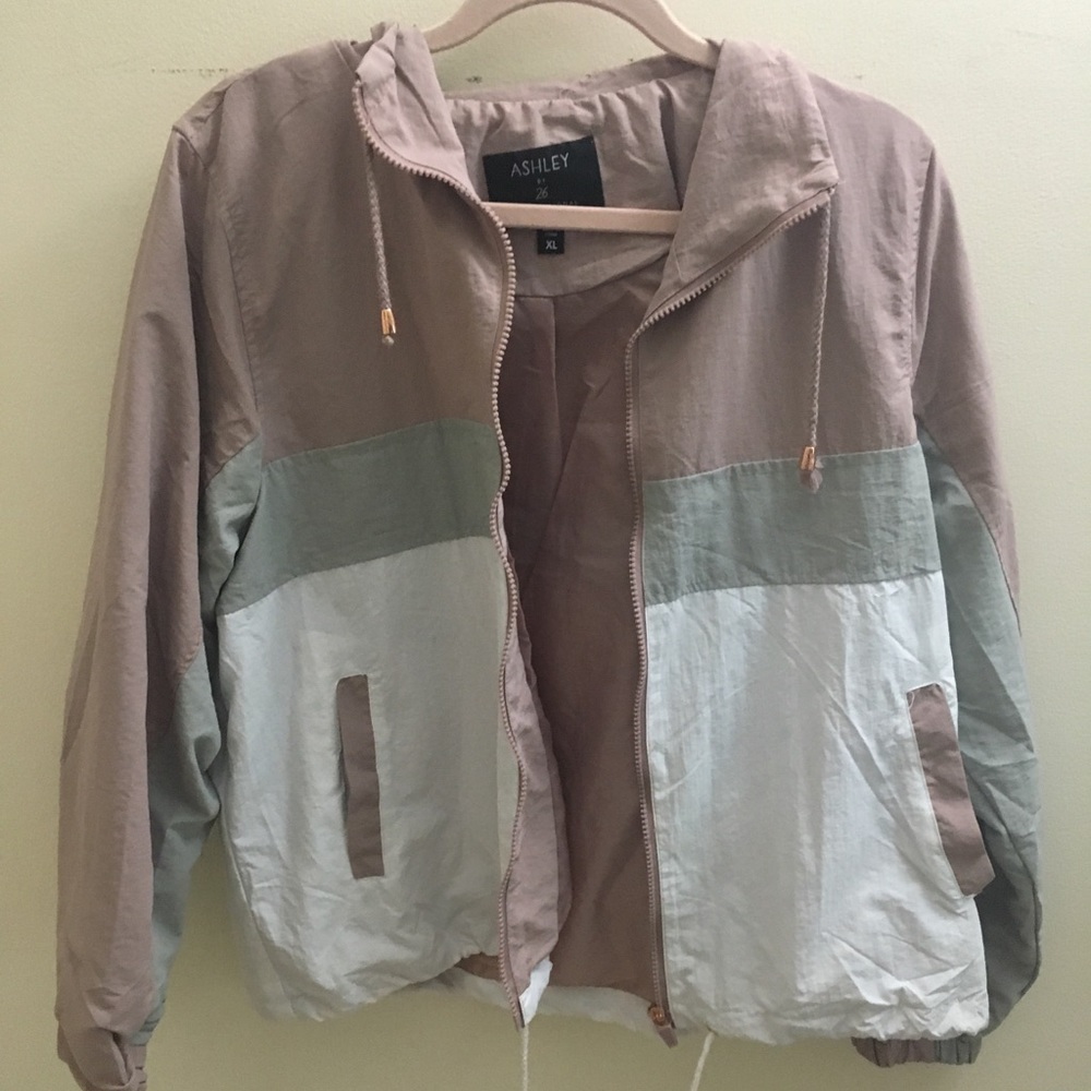 Pink and White Wind Breaker